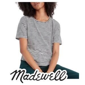 Madewell | B&W Whisper Cotton Crewneck Tee Shirt Top